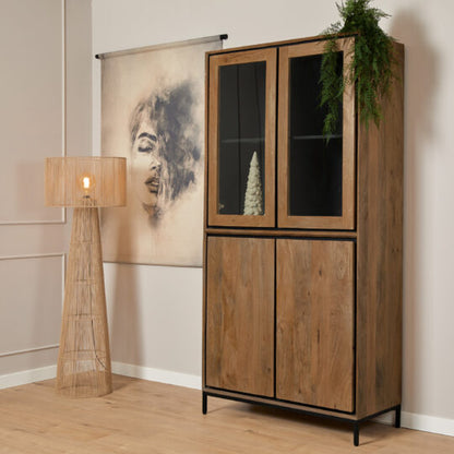 Vitrinekast Richwood | Bruin Mangohout