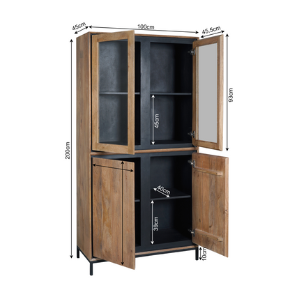 Vitrinekast Richwood | Bruin Mangohout