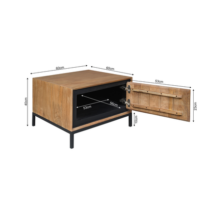 Bijzettafel Richwood | Bruin Mangohout