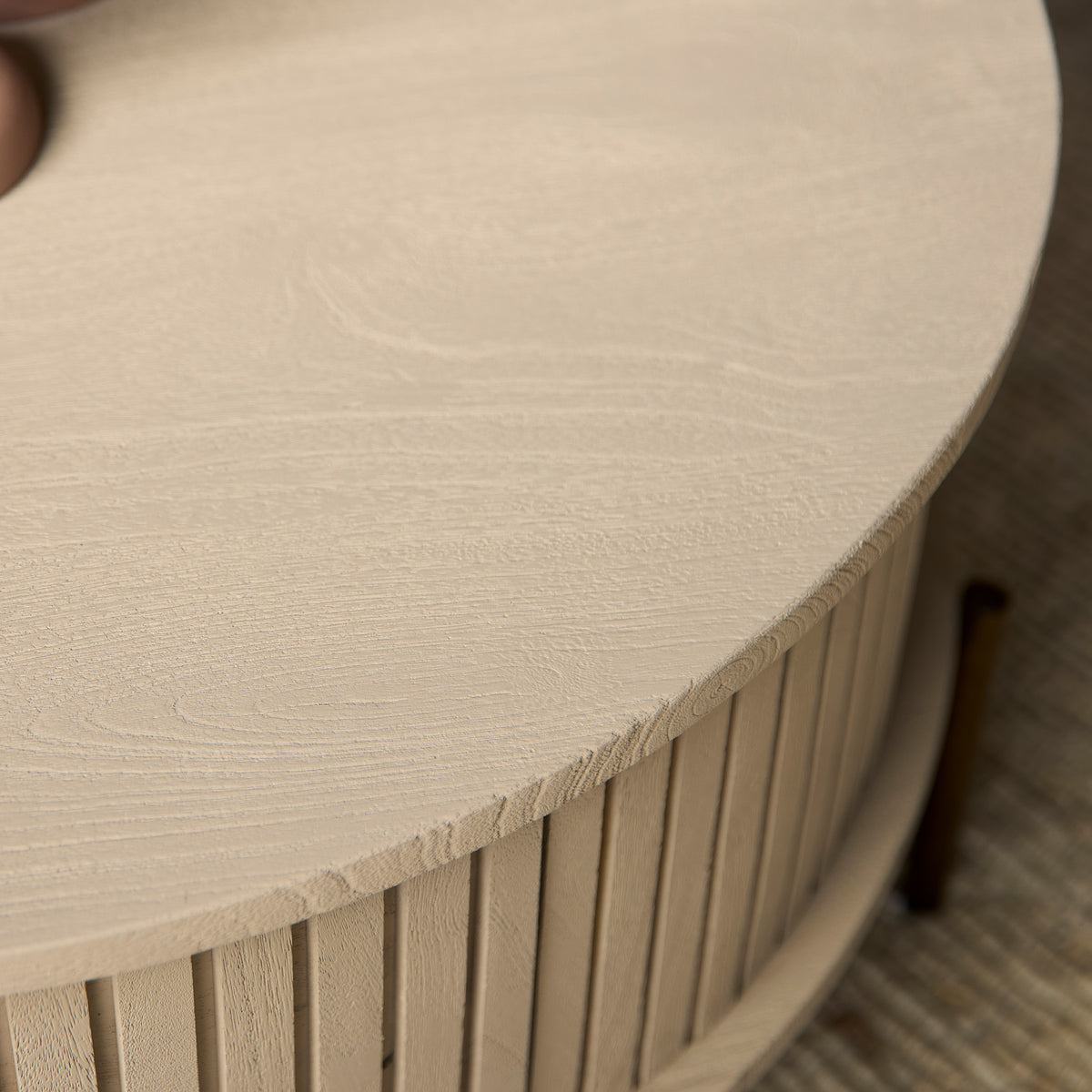 Salontafel Madison zand mangohout, detail van het materiaal