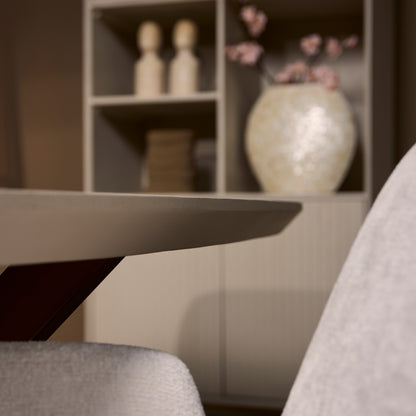 Eettafel Madison Sand | Deens Ovaal | Onderstel Koper