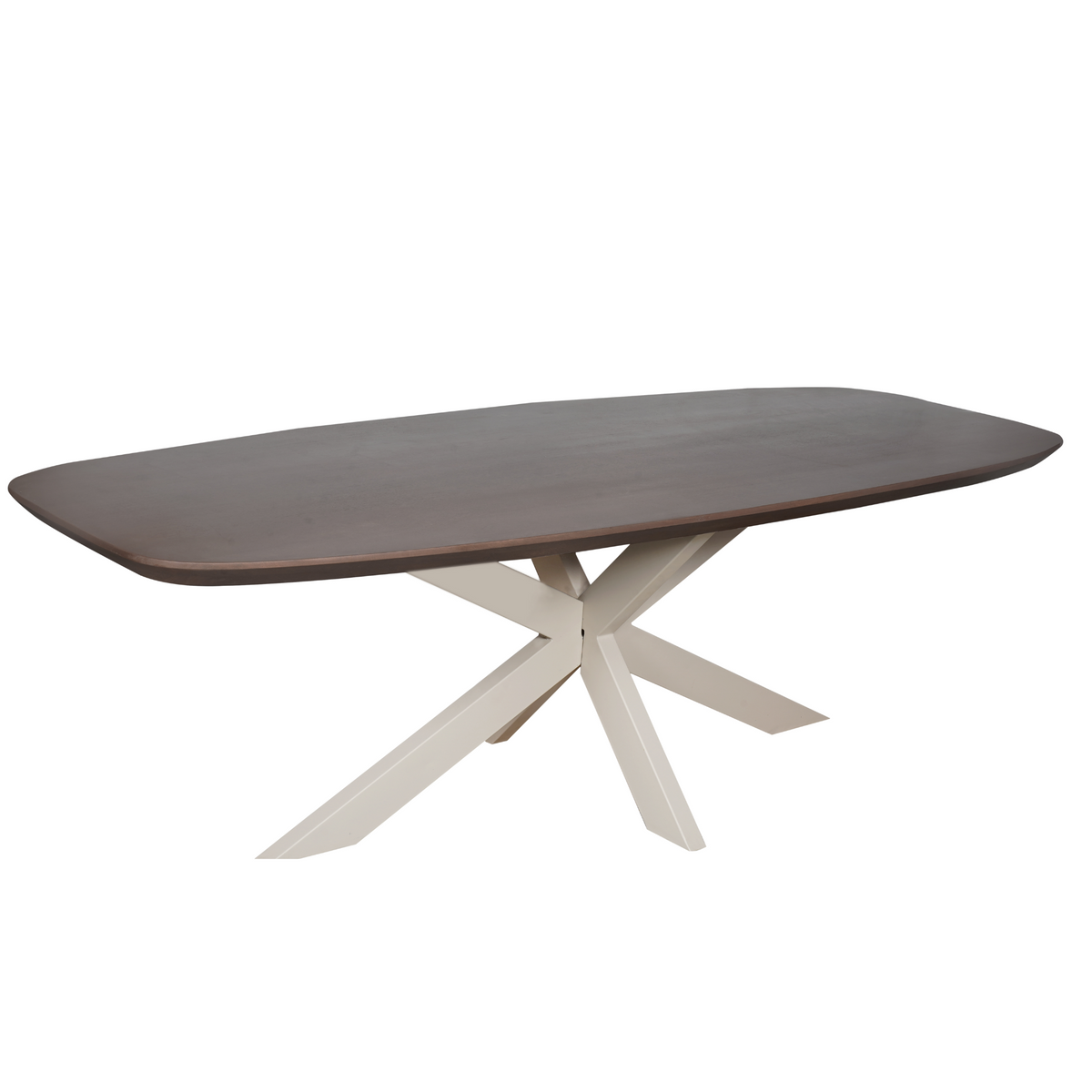 Eettafel Madison Sand | Deens Ovaal | Onderstel Koper