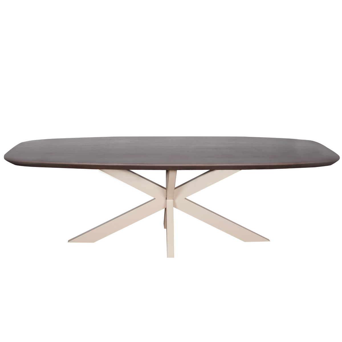 Eettafel Madison Sand | Deens Ovaal | Onderstel Koper