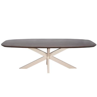 Eettafel Madison Sand | Deens Ovaal | Onderstel Koper
