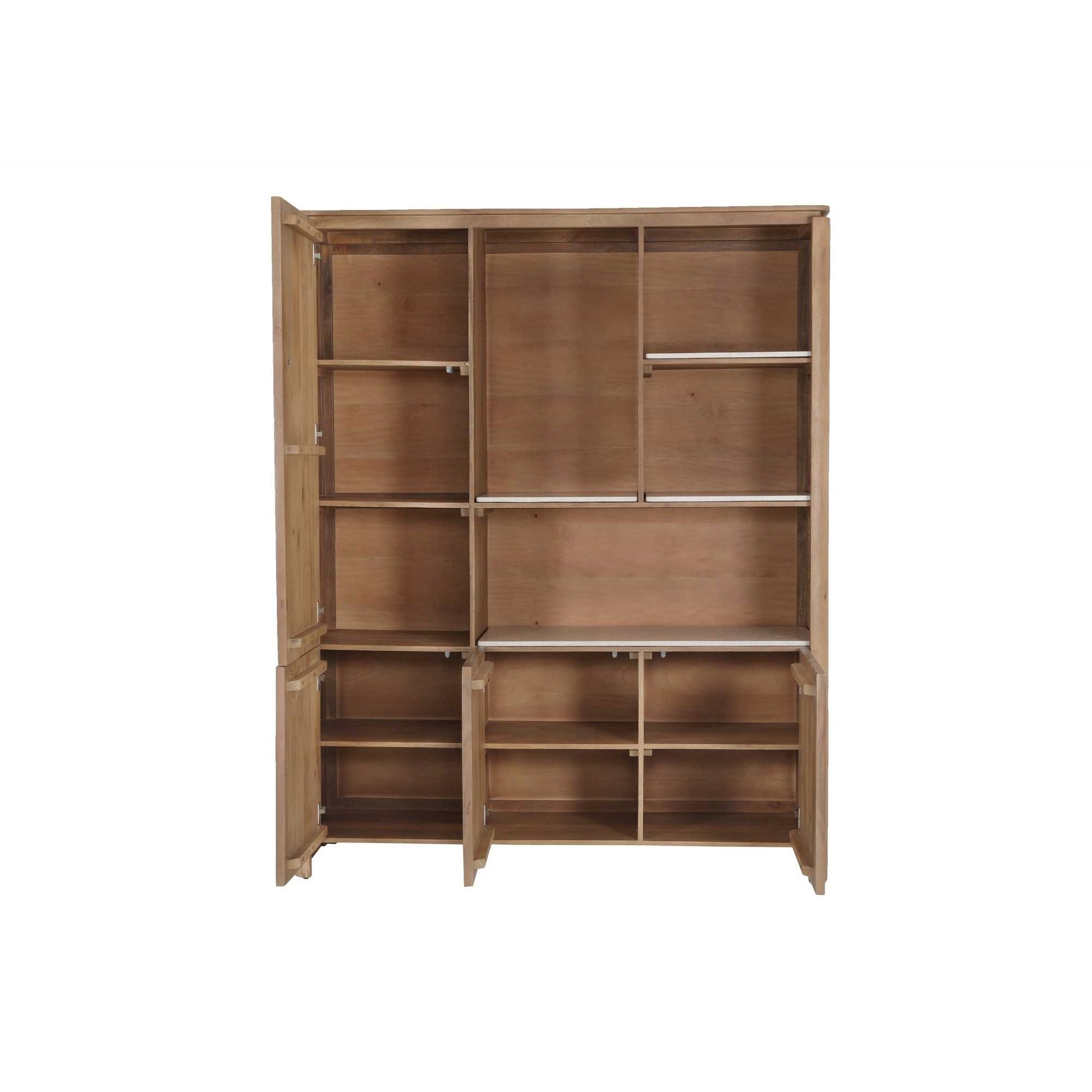 Vakkenkast XL Dallas Naturel Mangohout 160 cm