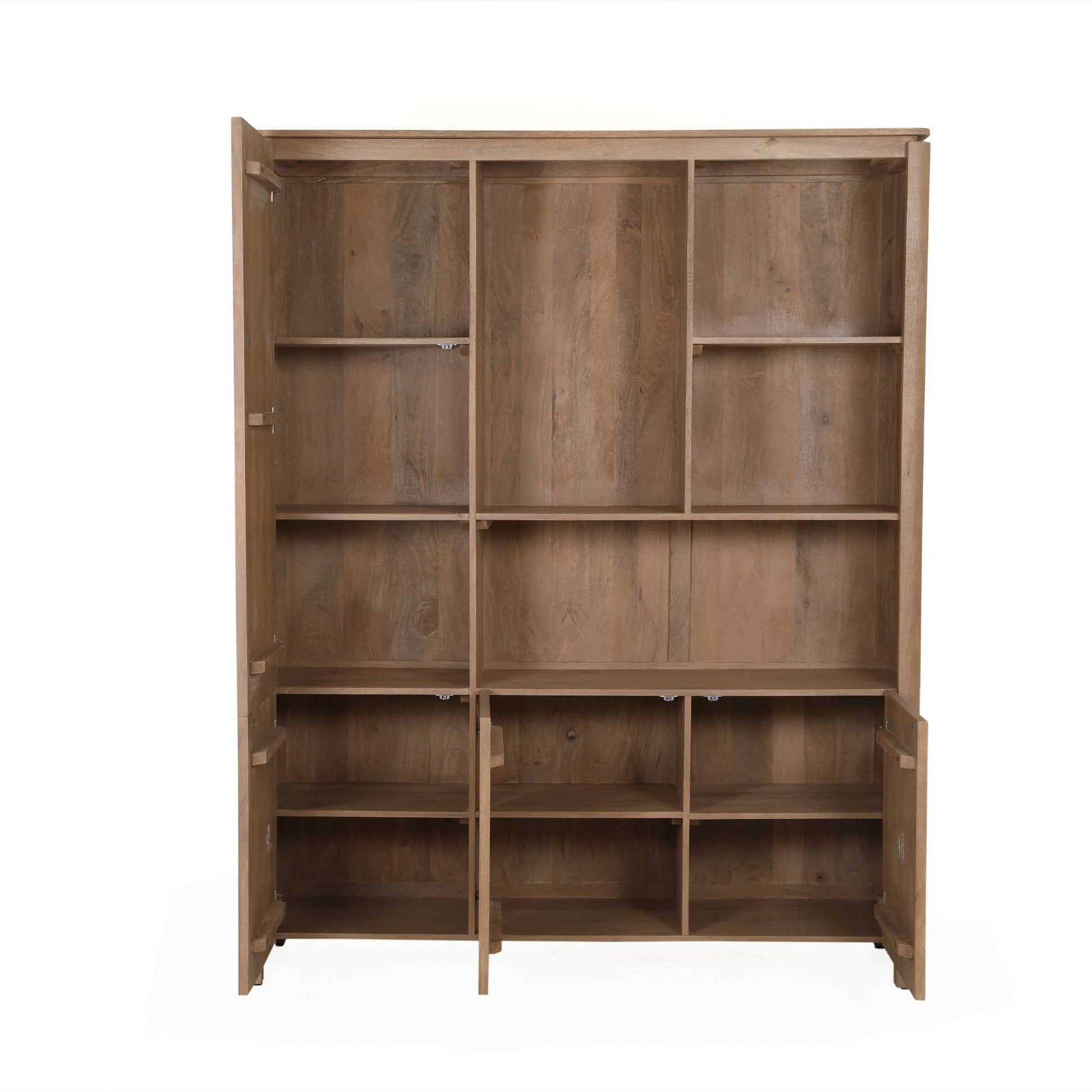 Vakkenkast XL Dallas Naturel Mangohout 160 cm