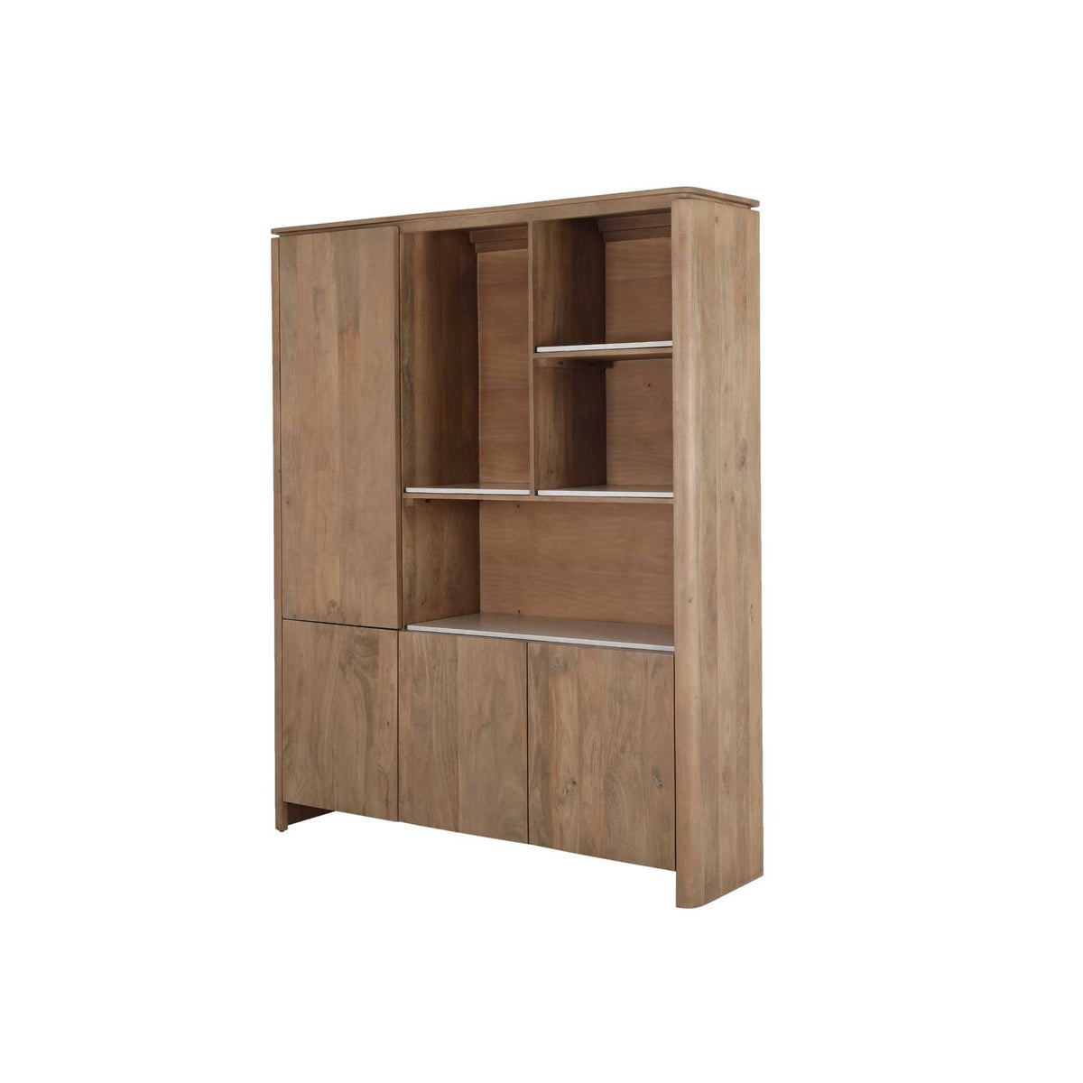 Vakkenkast XL Dallas Naturel Mangohout 160 cm