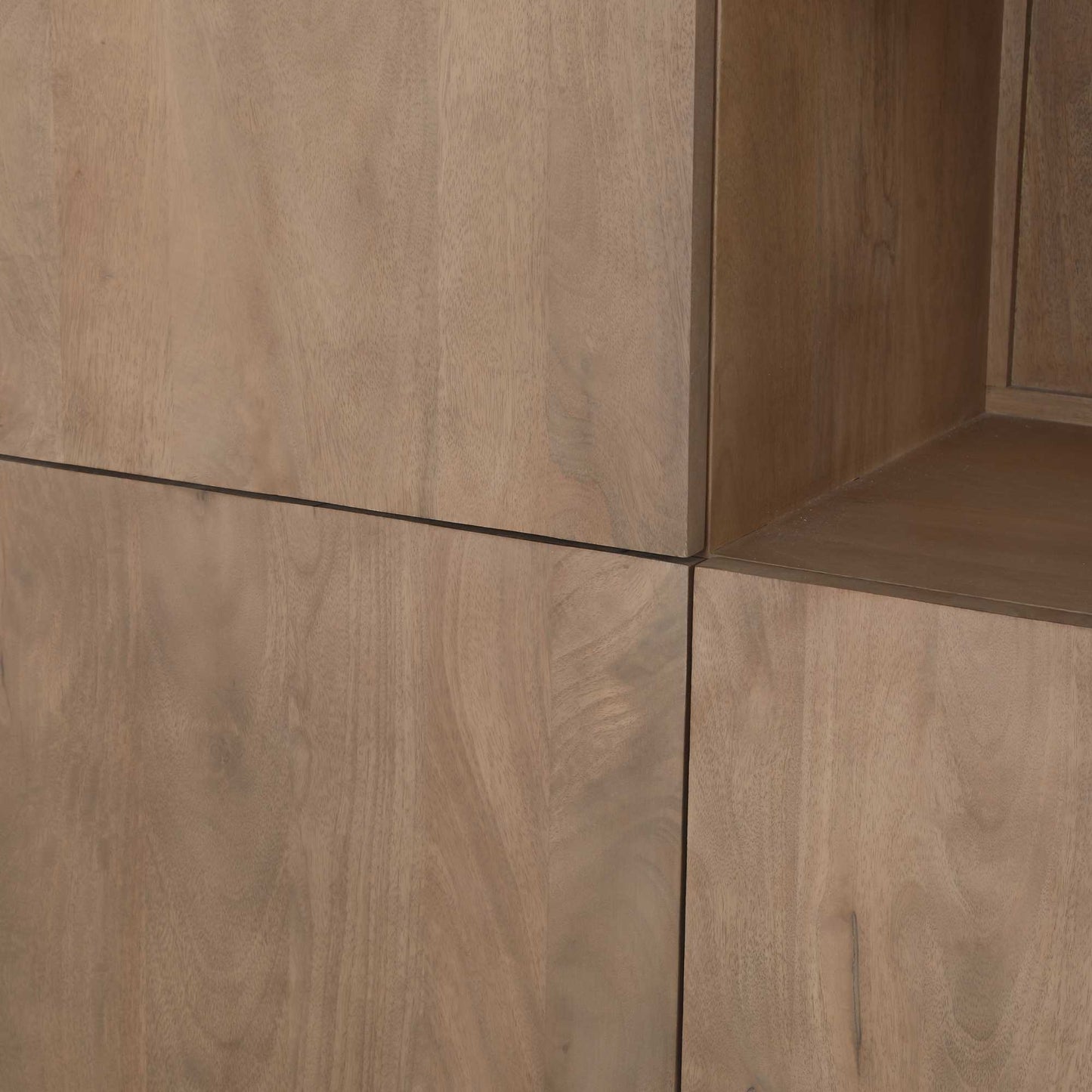 Vakkenkast XL Dallas Naturel Mangohout 160 cm