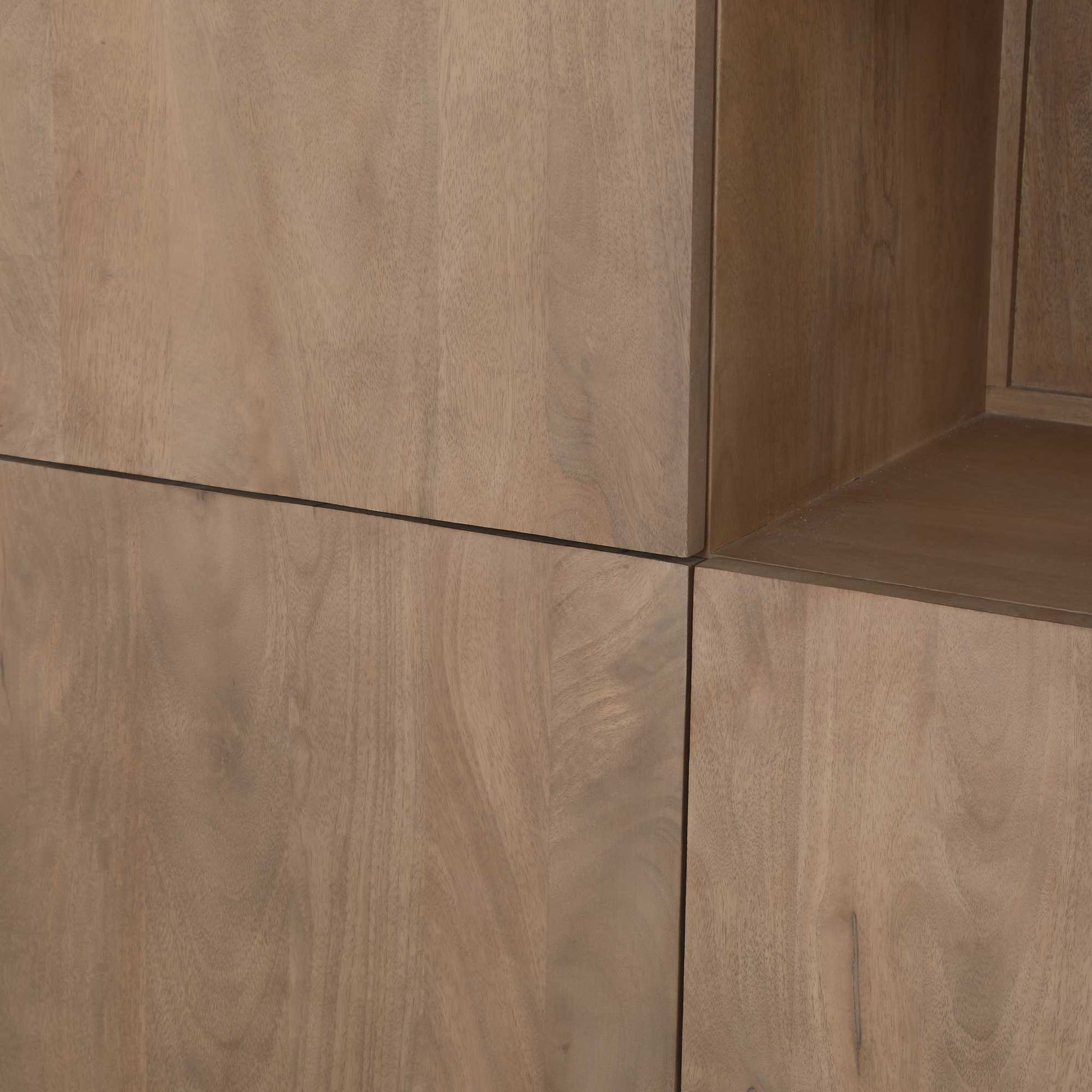Vakkenkast XL Dallas Naturel Mangohout 160 cm