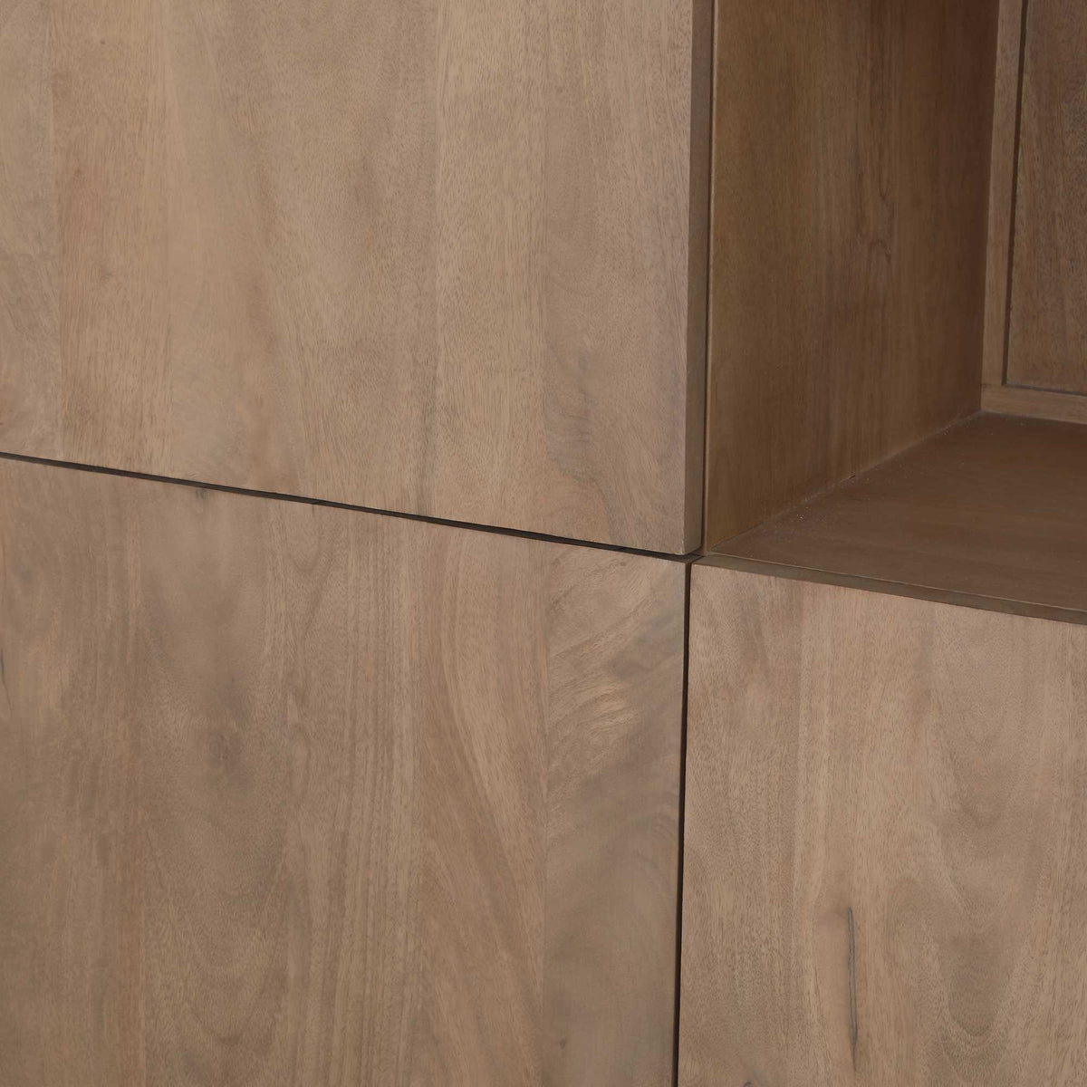 Vakkenkast XL Dallas Naturel Mangohout 160 cm