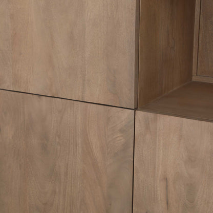 Vakkenkast XL Dallas Naturel Mangohout 160 cm