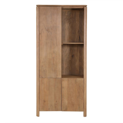 Vakkenkast Dallas Naturel Mangohout 90 cm — Vooraanzicht - witfoto