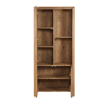 Vakkenkast Dallas Naturel Mangohout 90 cm — Vooraanzicht - witfoto