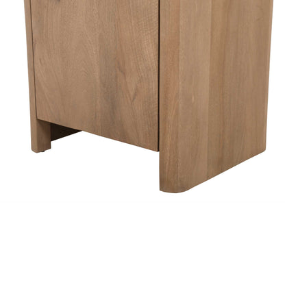 Opbergkast Dallas naturel mangohout 55 cm, detail van het materiaal
