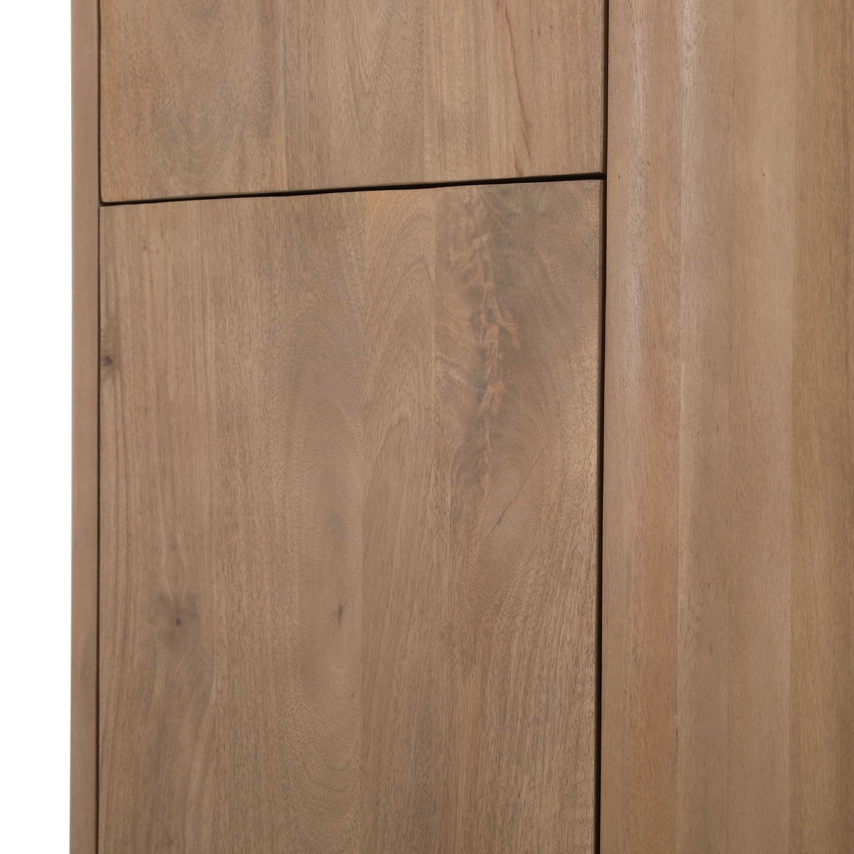 Opbergkast Dallas naturel mangohout 55 cm, detail van het materiaal