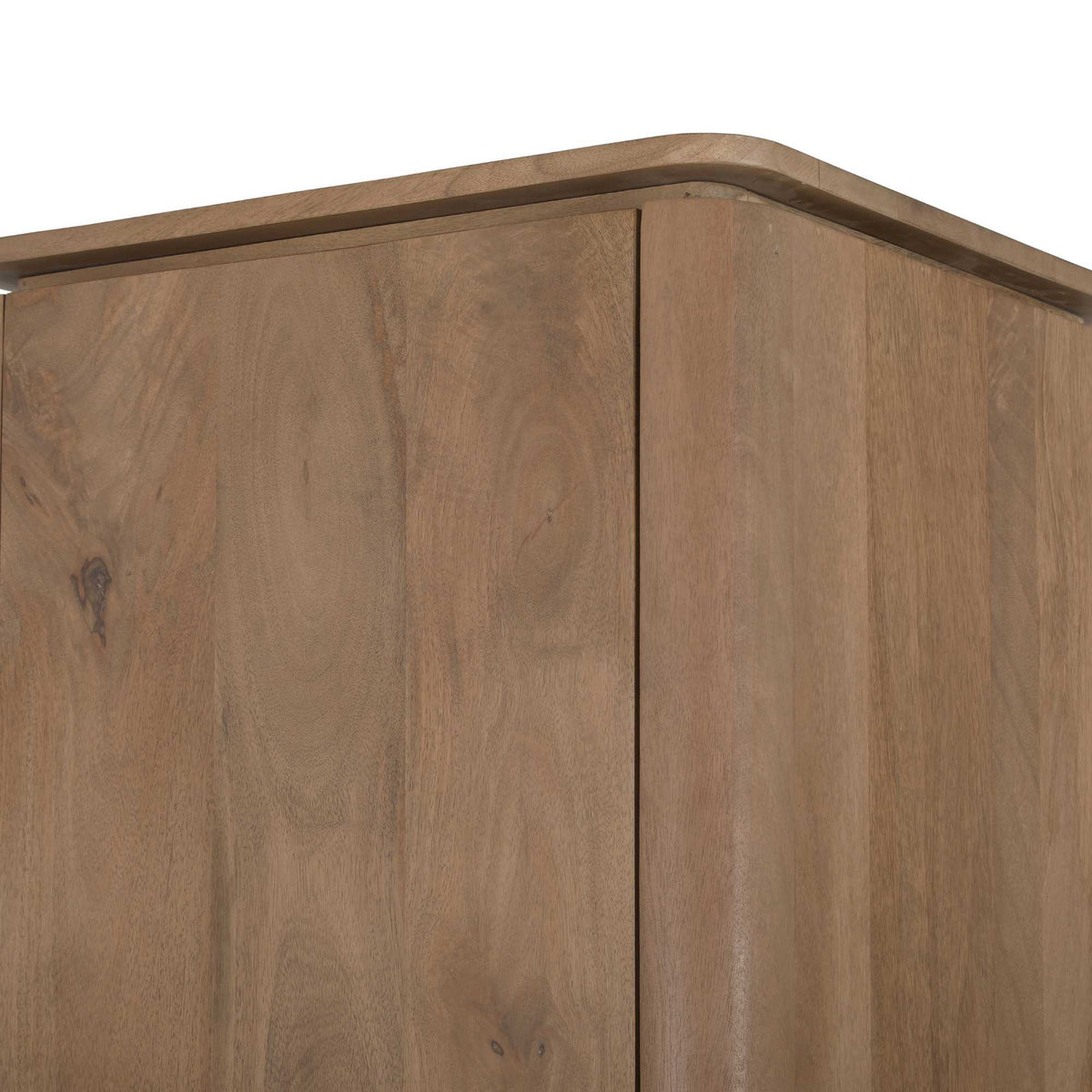 Opbergkast Dallas naturel mangohout 55 cm, detail van het materiaal