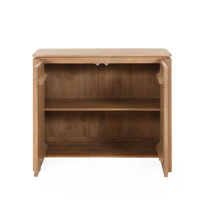 Dressoir Dallas naturel mangohout 100 cm, detail van de functie