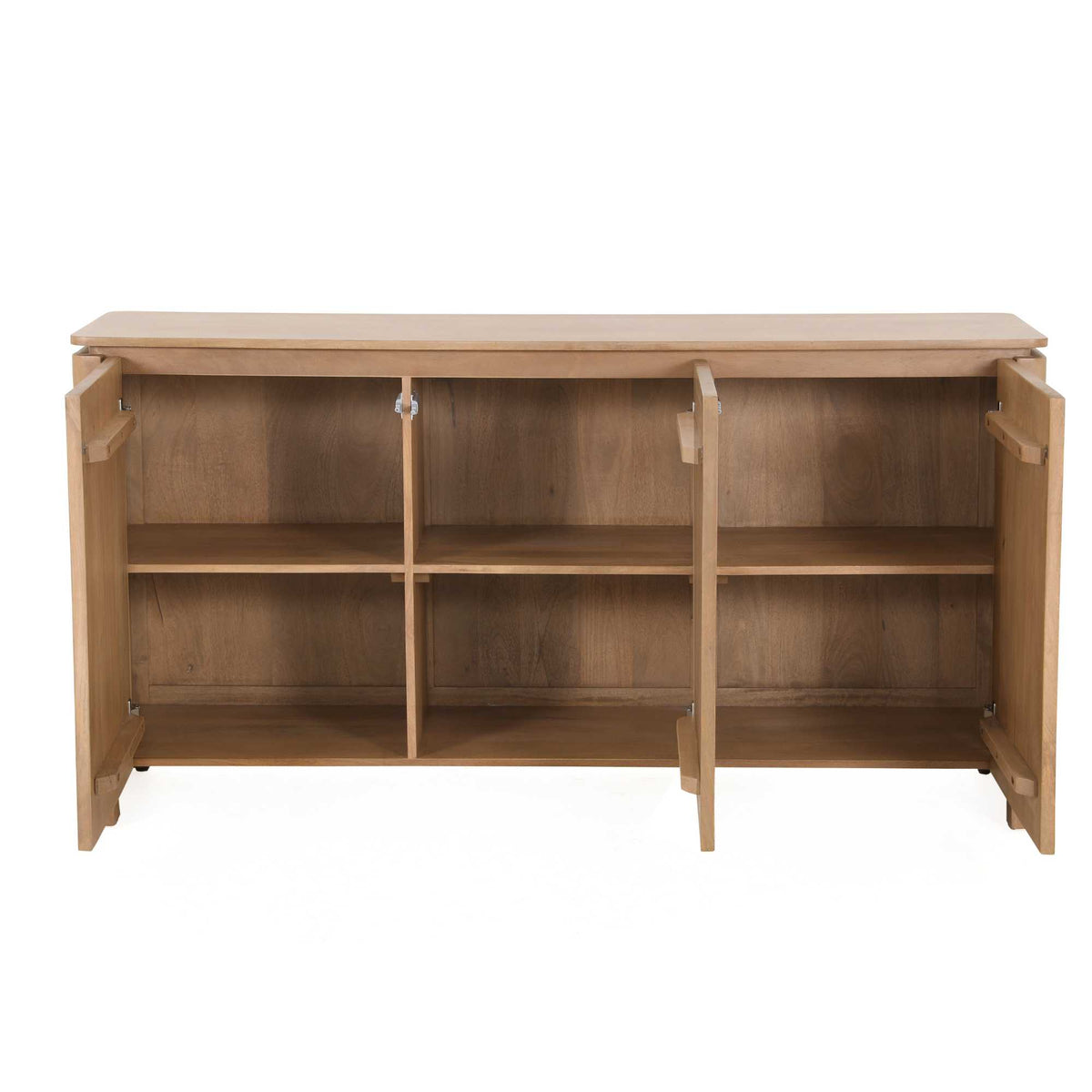 Dressoir Dallas naturel mangohout 165 cm, detail van de functie