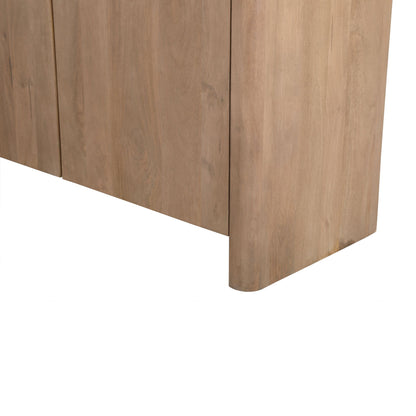 Dressoir Dallas naturel mangohout 210 cm, detail van het materiaal