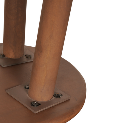 Salontafel Enzo walnoot mangohout, detail van het materiaal