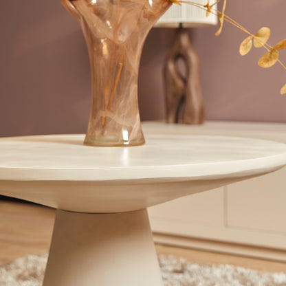 Salontafel Bellis zand mangohout, detail van het materiaal