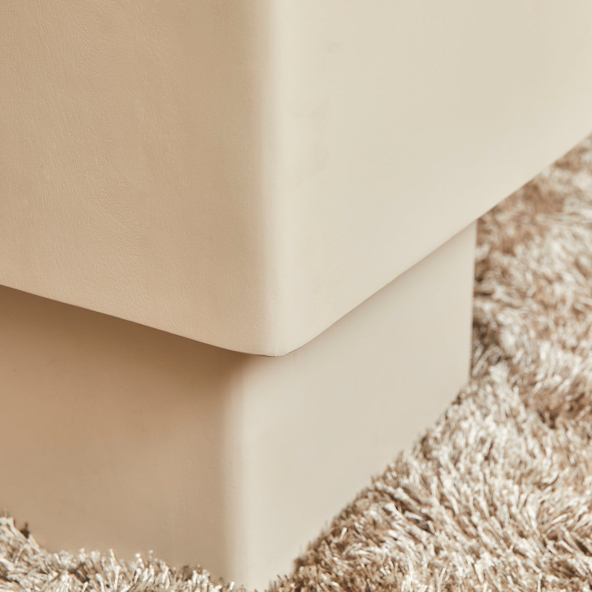 Salontafel Saya zand mangohout, detail van het materiaal