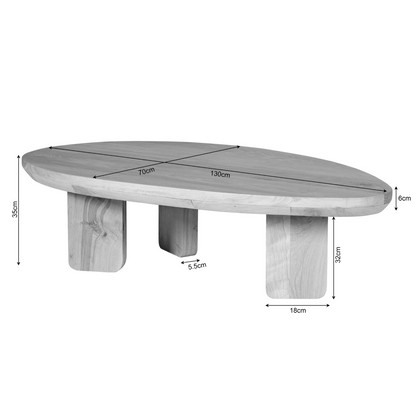 Salontafel Zillah | Bruin Eikenhout