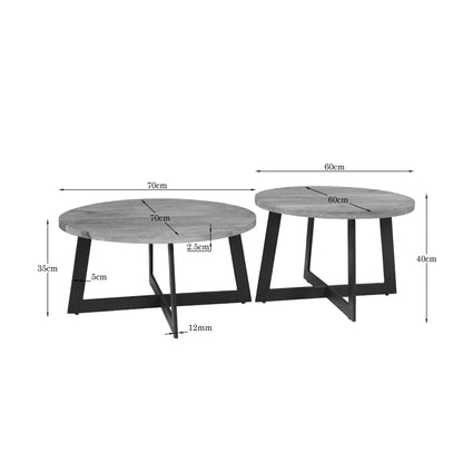 Salontafel Atlanta naturel mangohout, maatvoering met afmetingen
