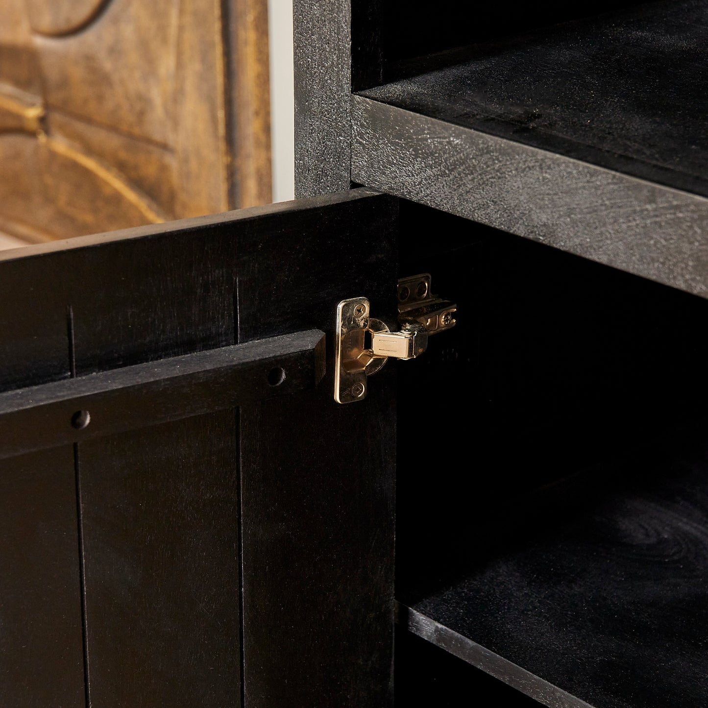 Boekenkast Brussel | 5 Vakken | Zwart Mangohout