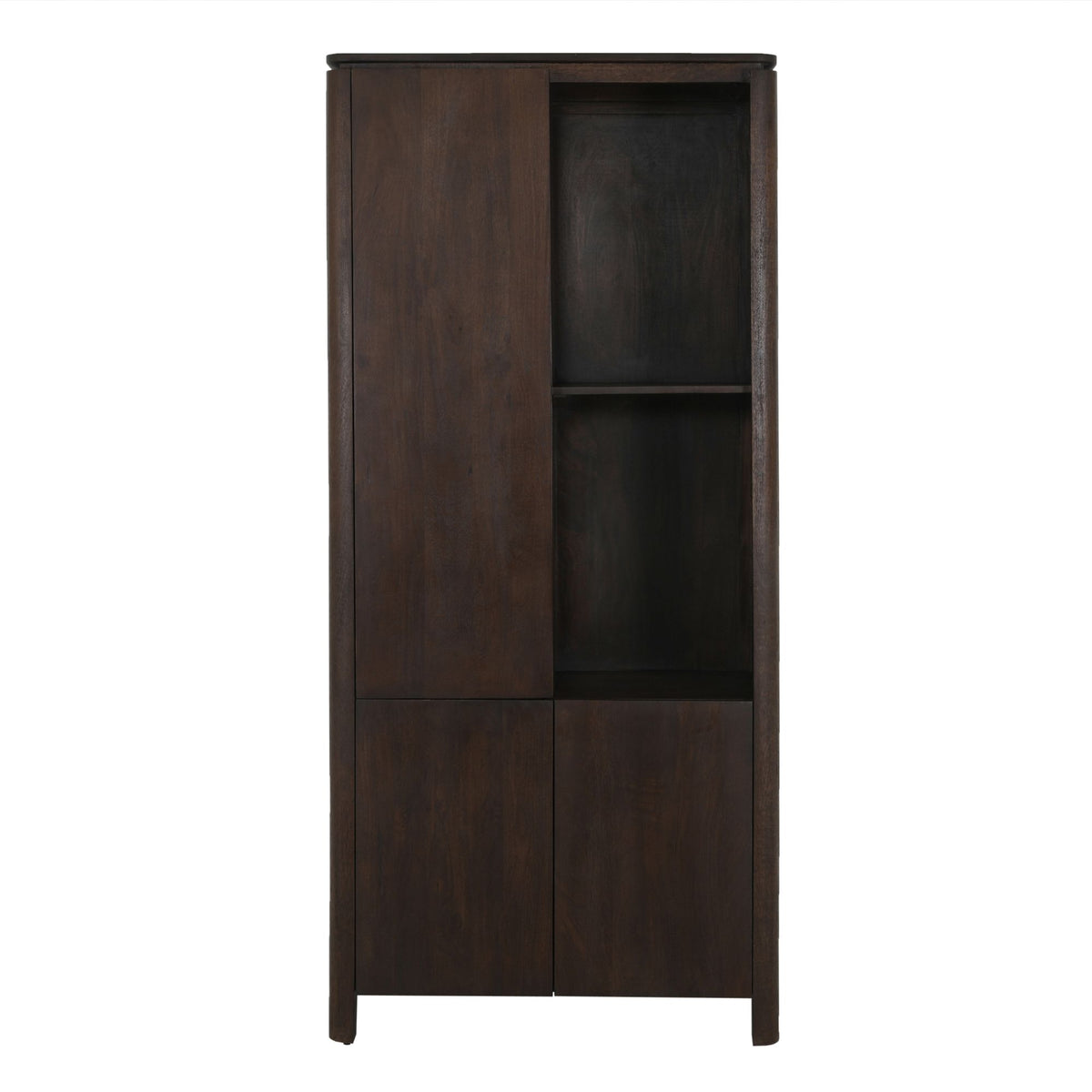 Vakkenkast Dallas Bruin Mangohout 90 cm — Vooraanzicht - witfoto
