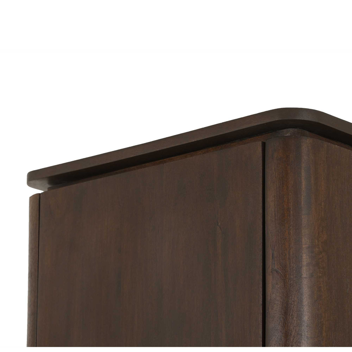 Opbergkast Dallas bruin mangohout 55 cm, detail van het materiaal