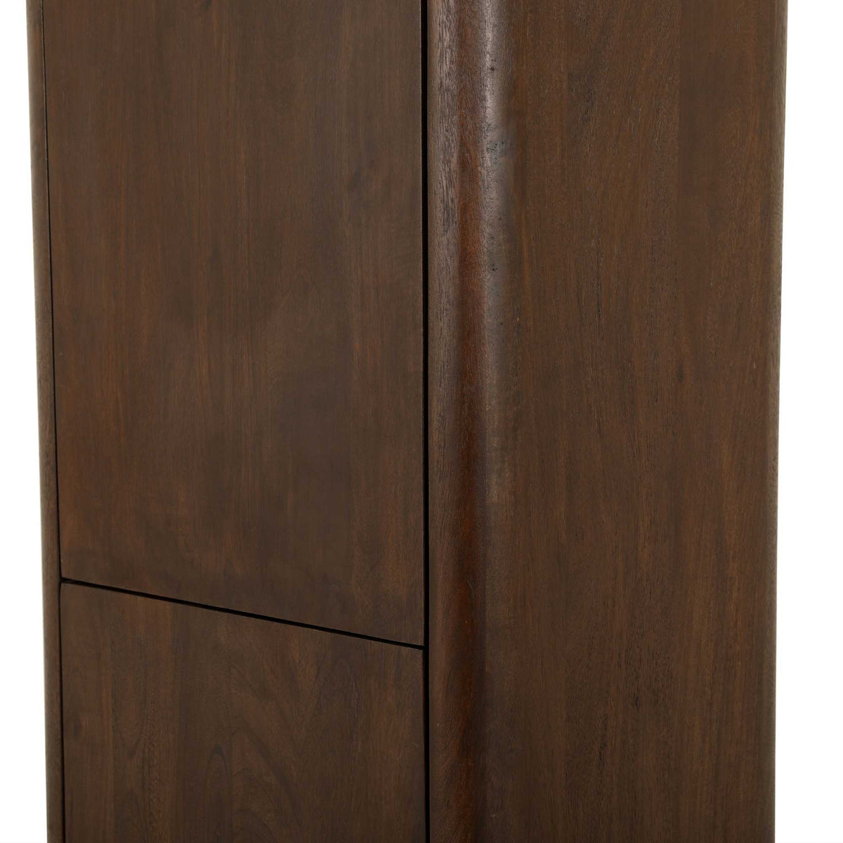 Opbergkast Dallas bruin mangohout 55 cm, detail van het materiaal