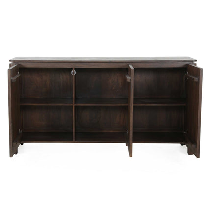 Dressoir Dallas bruin mangohout 165 cm, detail van de functie
