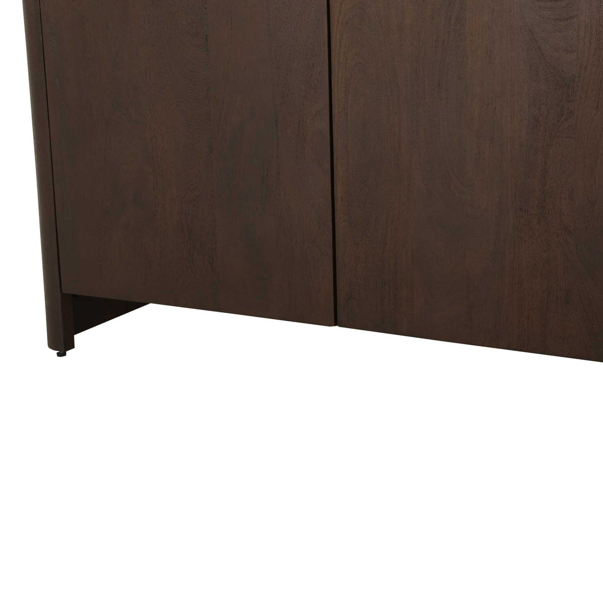 Dressoir Dallas bruin mangohout 210 cm, detail van het materiaal
