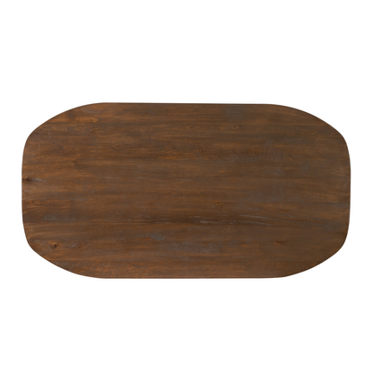 Bureau Maré bruin mangohout, detail van het materiaal