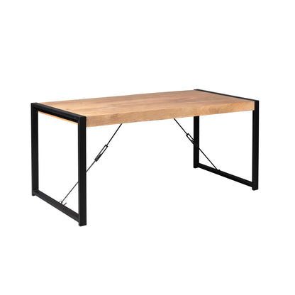 Eettafel Britt | Naturel Mango — Zijaanzicht - witfoto