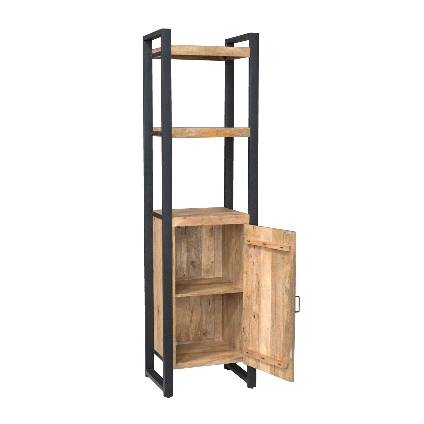 Boekenkast Britt | 1 Deur | Naturel Mangohout