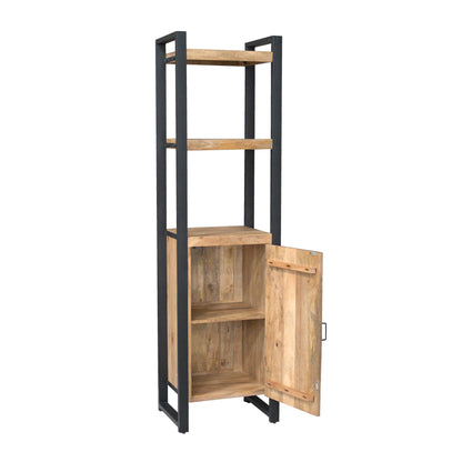 Boekenkast Britt | 1 Deur | Naturel Mangohout