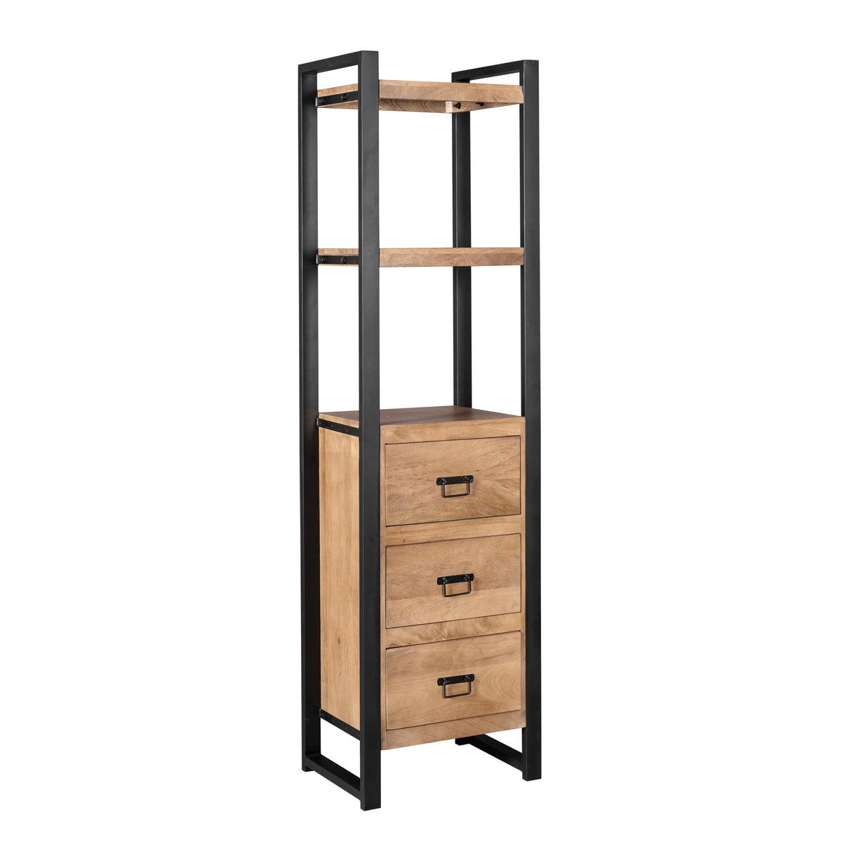 Boekenkast Britt | 3 Lades | Naturel Mangohout