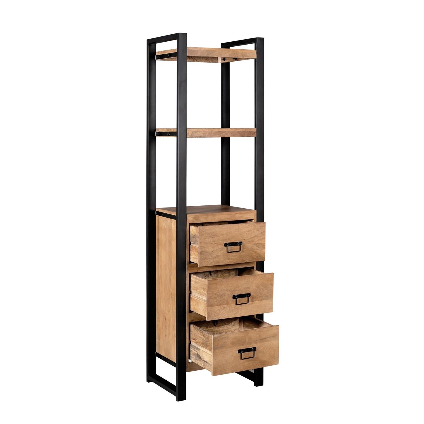 Boekenkast Britt | 3 Lades | Naturel Mangohout