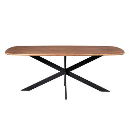 Eettafel Elegance naturel, vooraanzicht op witte achtergrond