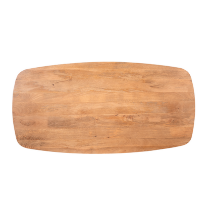 Eettafel Elegance naturel, bovenaanzicht op witte achtergrond