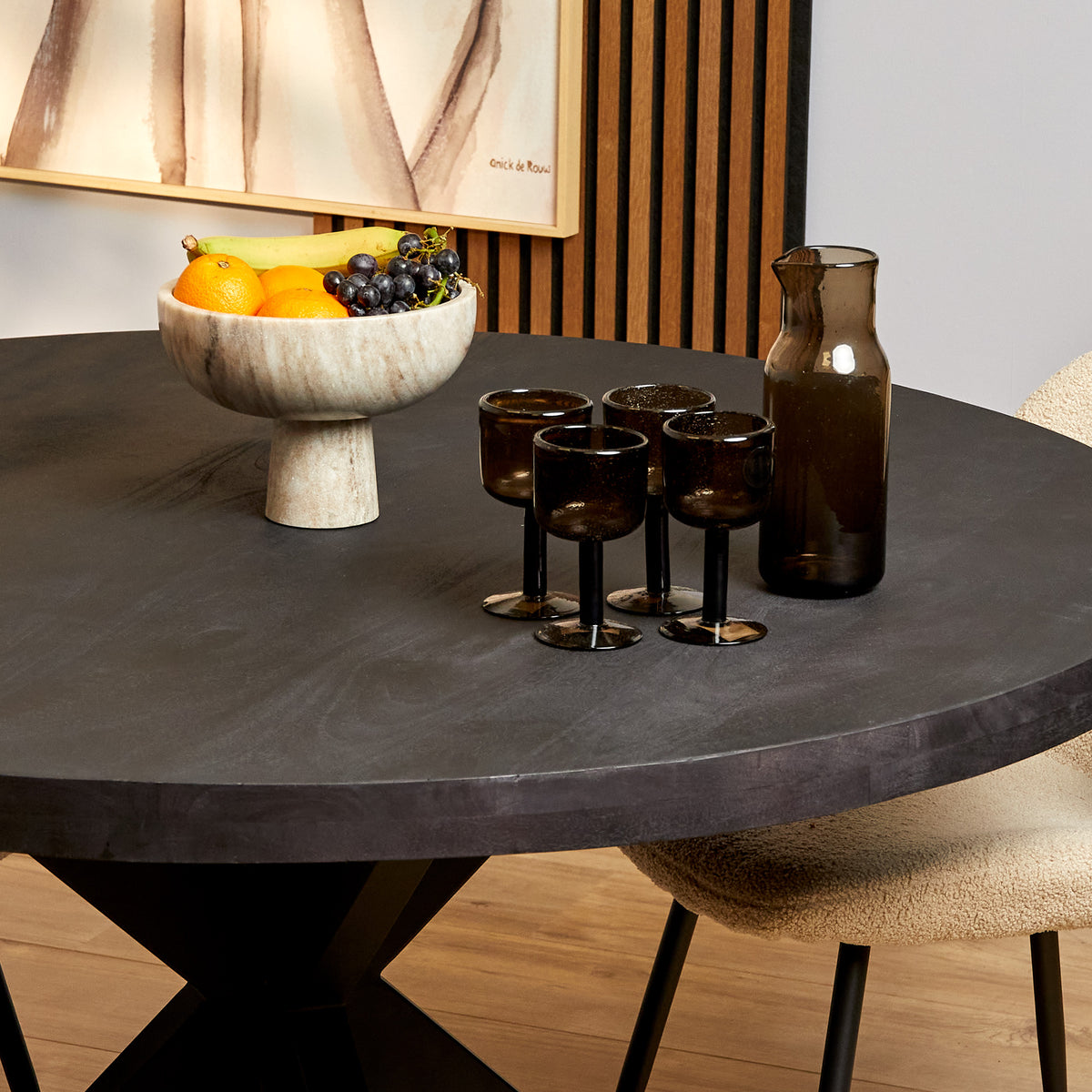 Eettafel Nova Black — Vooraanzicht - sfeer