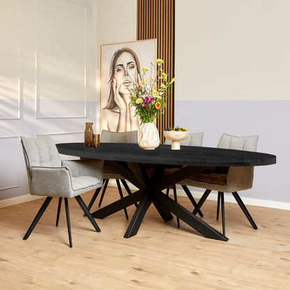 Eettafel Freya Black — Vooraanzicht - sfeer