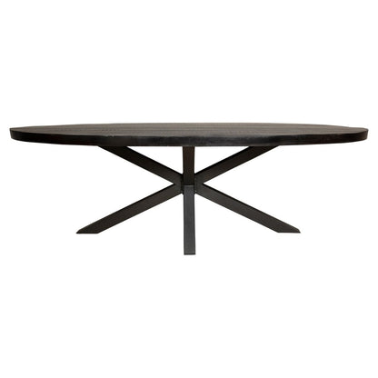 Eettafel Freya Black — Zijaanzicht - witfoto