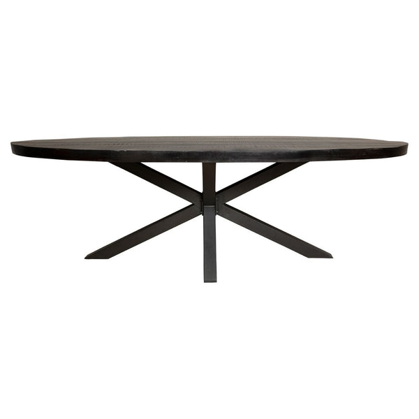 Eettafel Freya Black — Zijaanzicht - witfoto