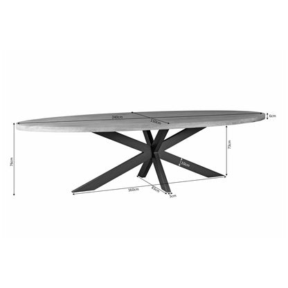 Eettafel Freya | Ovaal