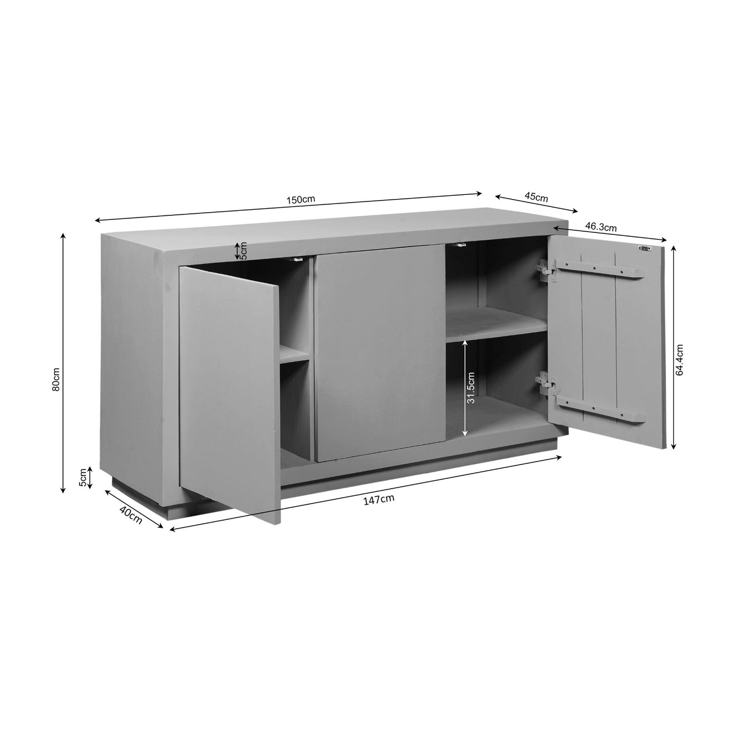 Dressoir Brussel | Bruin