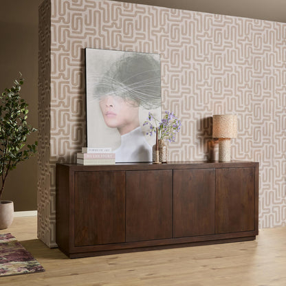 Dressoir Brussel | Bruin — Zijaanzicht - sfeer