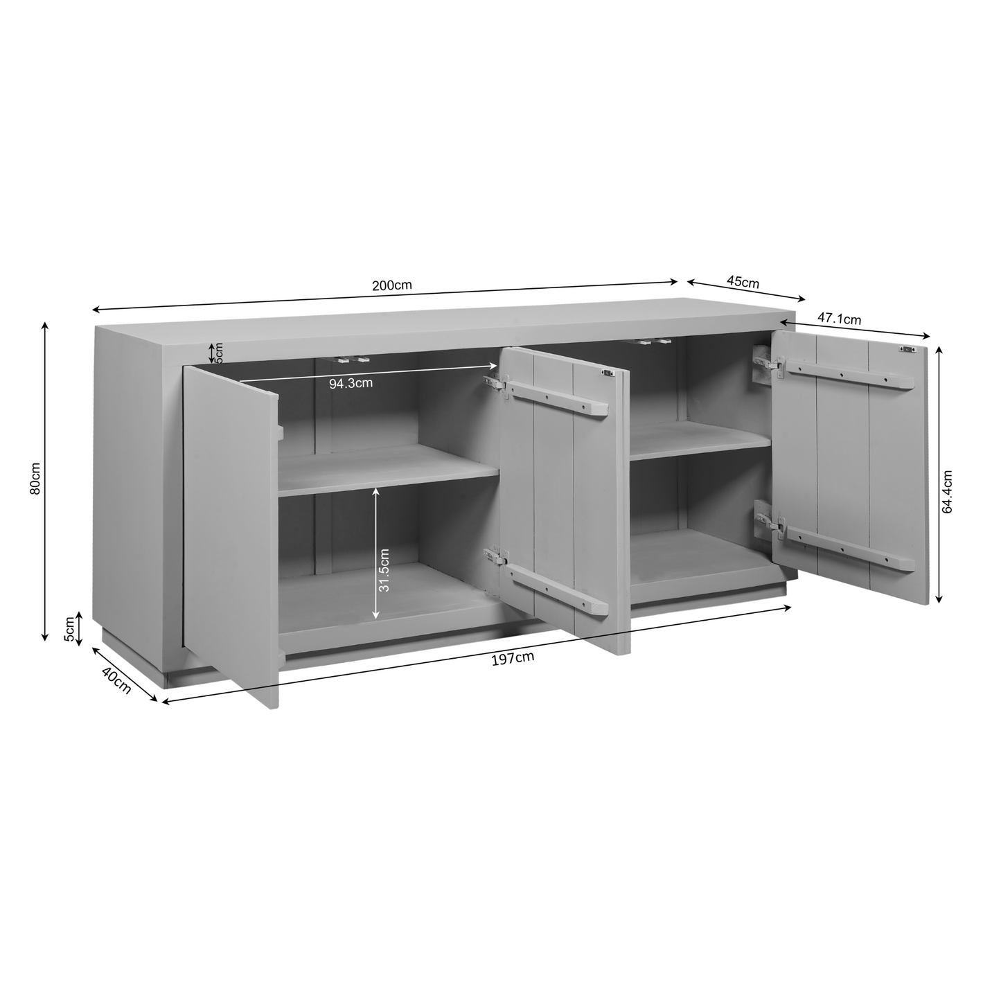 Dressoir Brussel | Bruin